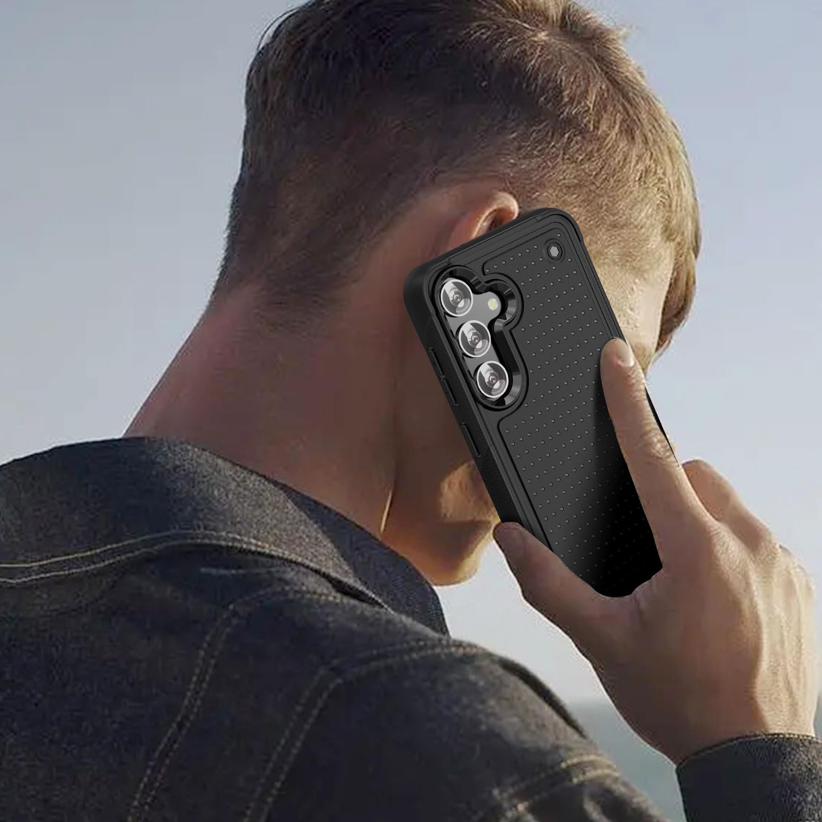 Coque pour Samsung Galaxy S24+/S24 Plus Cover,Antidérapant Antichoc Protection S24+Plus Étui,Arrière Rigide Coque pour Samsung Galaxy S24+/S24 Plus 6.7'' Noir