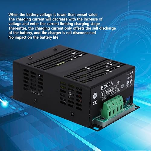 Miniatura 2 de Cargador de batería de control inteligente, buena ventilación de aire Aleación de aluminio porosa Shell AC 95-280V Cargador de batería ácido