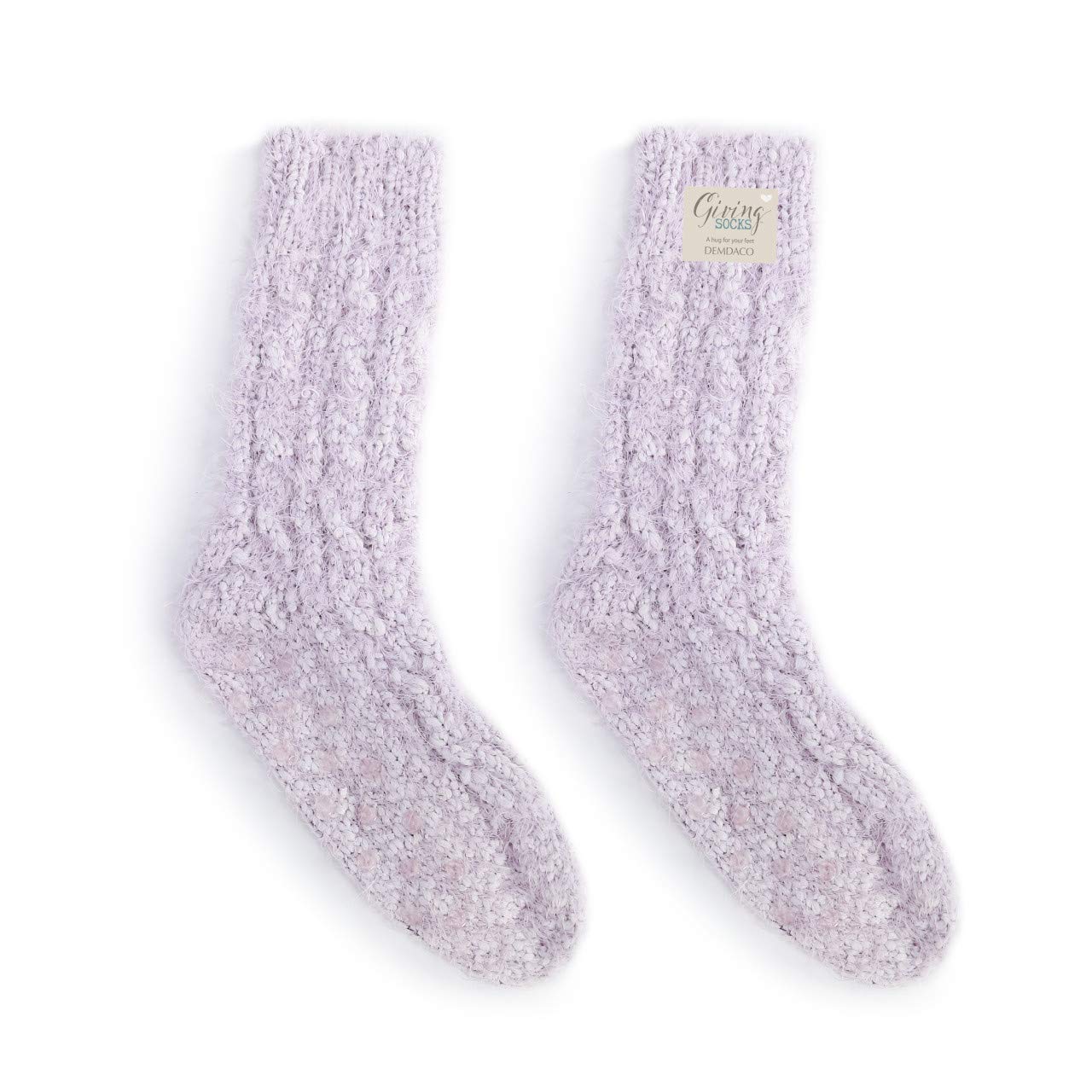 DEMDACOFuzzy Women's One Size Polyester Blend Crew Style Gift Boxed Giving Socks