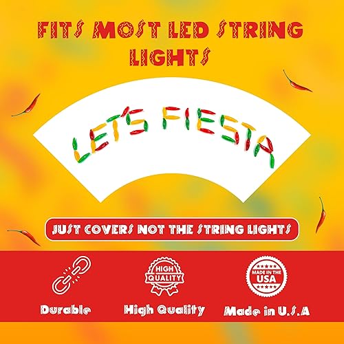 Miniatura 7 de LET'S FIESTA Cubiertas de luz de chile  50 cubiertas de luz de chile de vinilo para la mayoría de luces LED  Cubiertas de luces de cadena multicolor