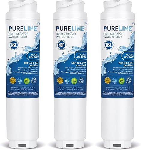 Pureline 9000 077104 UltraClarity REPLFLTR10 Filtro de agua de repuesto para Bosch Ultra Clarity 9000194412, 644845, B26FT70SNS, B22CS80SNS,