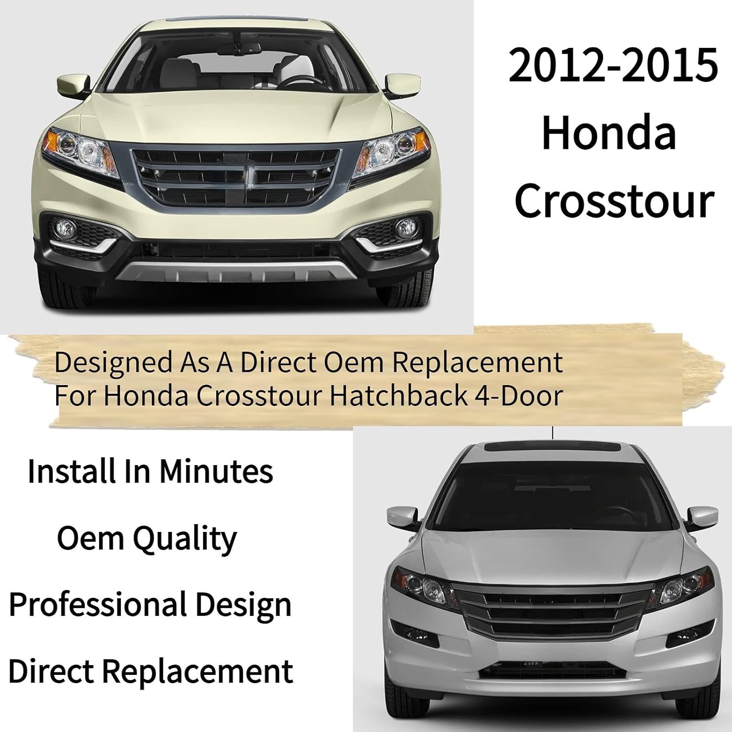 Rear Wiper Blade & Arm Replacement for Honda Crosstour Hatchback 2012-2015 2014 2013 Fit for EX, EX-L Models - All-Weather All Season Rear Back Windshield Wiper Blade Set with PTFE Coating Rubber