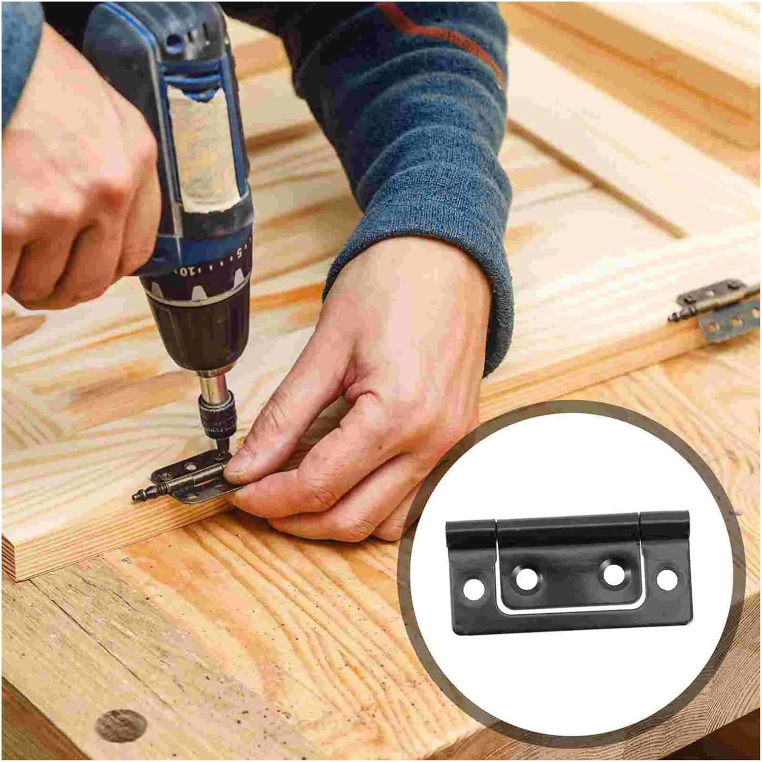 Overlay Cabinet Hinges Concealed Door Hinges 12pcs Black Door Hinge for Display Cabinet and Home