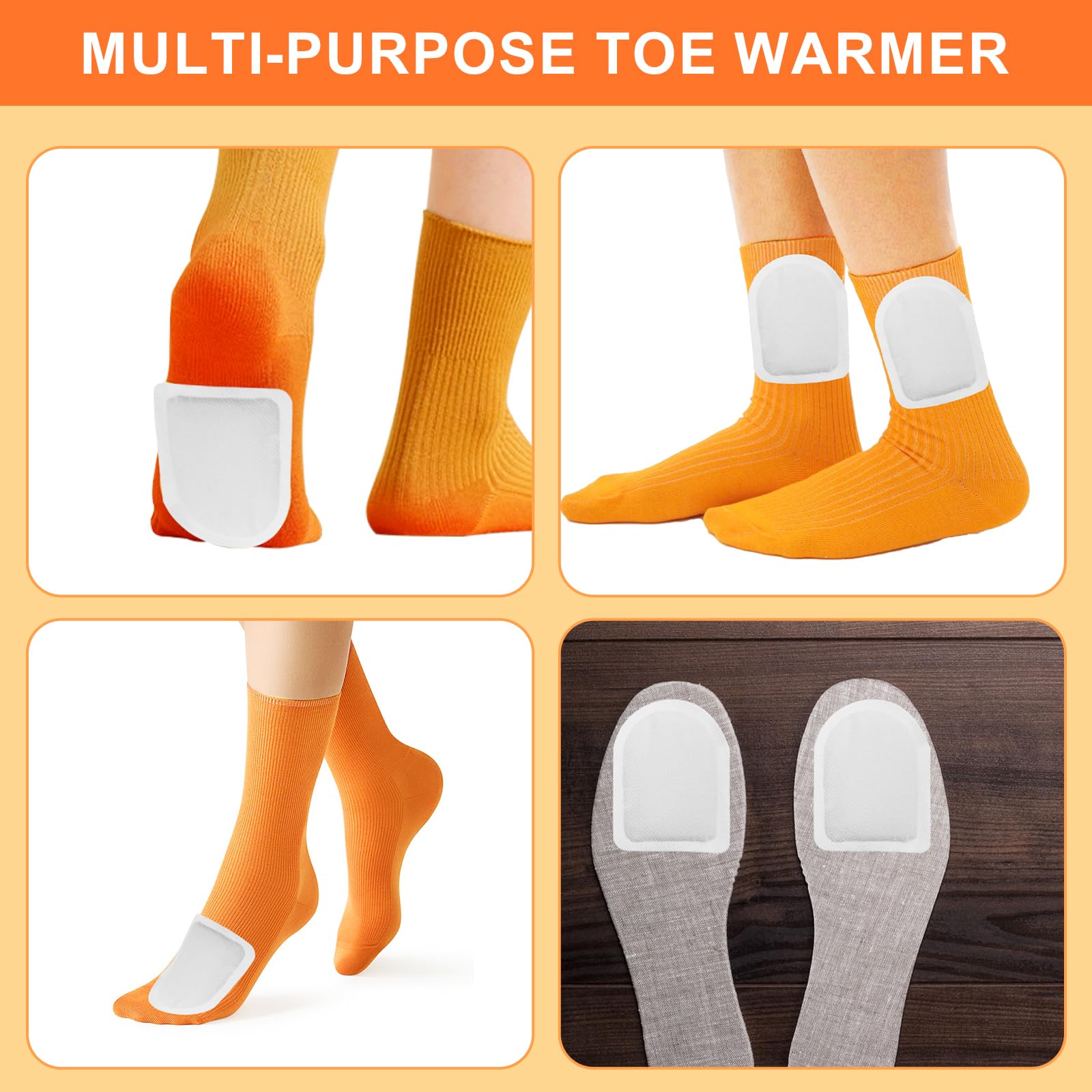 World-Bio - Calentadores de pies Desechables, 7/10/16/40 Pares, Paquete de 12 Plus Hour Heating, Long Lasting Safe Natural Odorless Air Activated Warmer for Toe Hand Body, Hot Foot Warmers for Kids
