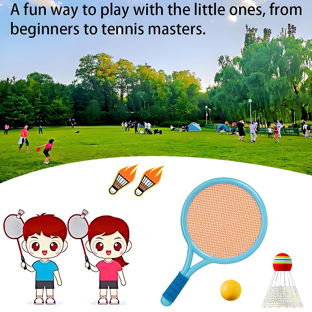 Set de Bádminton Ligero para Niños con 2 Raquetas, 2 Pelotas y 2 Volantes