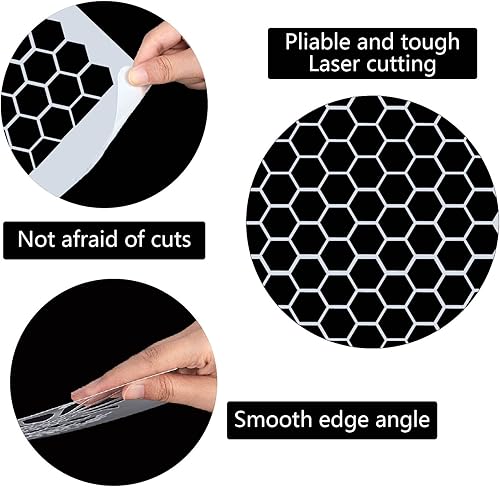 Miniatura 3 de GORGECRAFT Plantillas de nido de abeja de 11.8 x 11.8 in, grande, lavable, reutilizable, de plástico, cuadrado, para pintar en pared de madera,