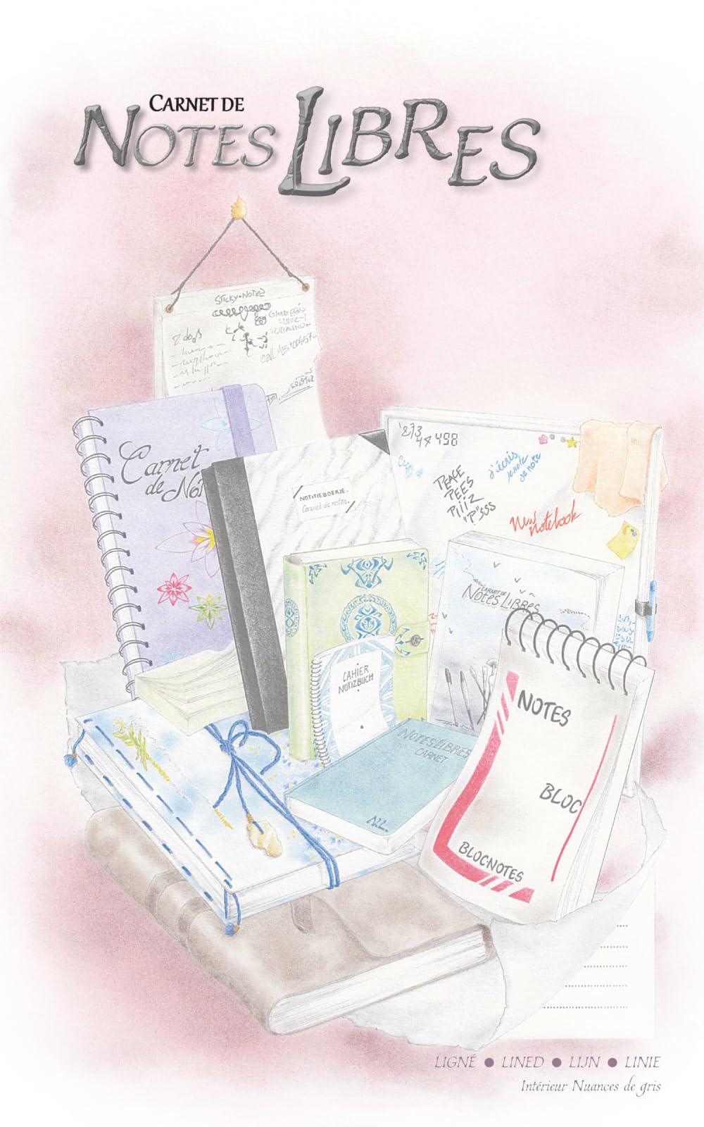 Carnet de NotesLibres: Version Lignée - Lined - Lijn - Linie