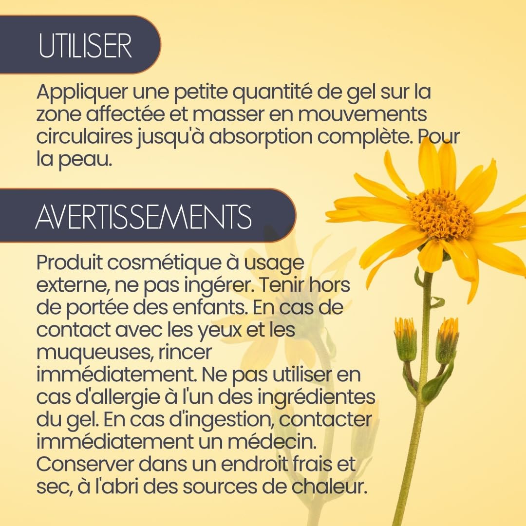 Arnica Gel Extra Fort 500 ml, Arnica Montana 98% plus Griffe du Diable, Effet Durable, Soulagement Immédiat pour les Douleurs Musculaires et Articulaires, Effet Rafraîchissant Non Gras, Made in Italy