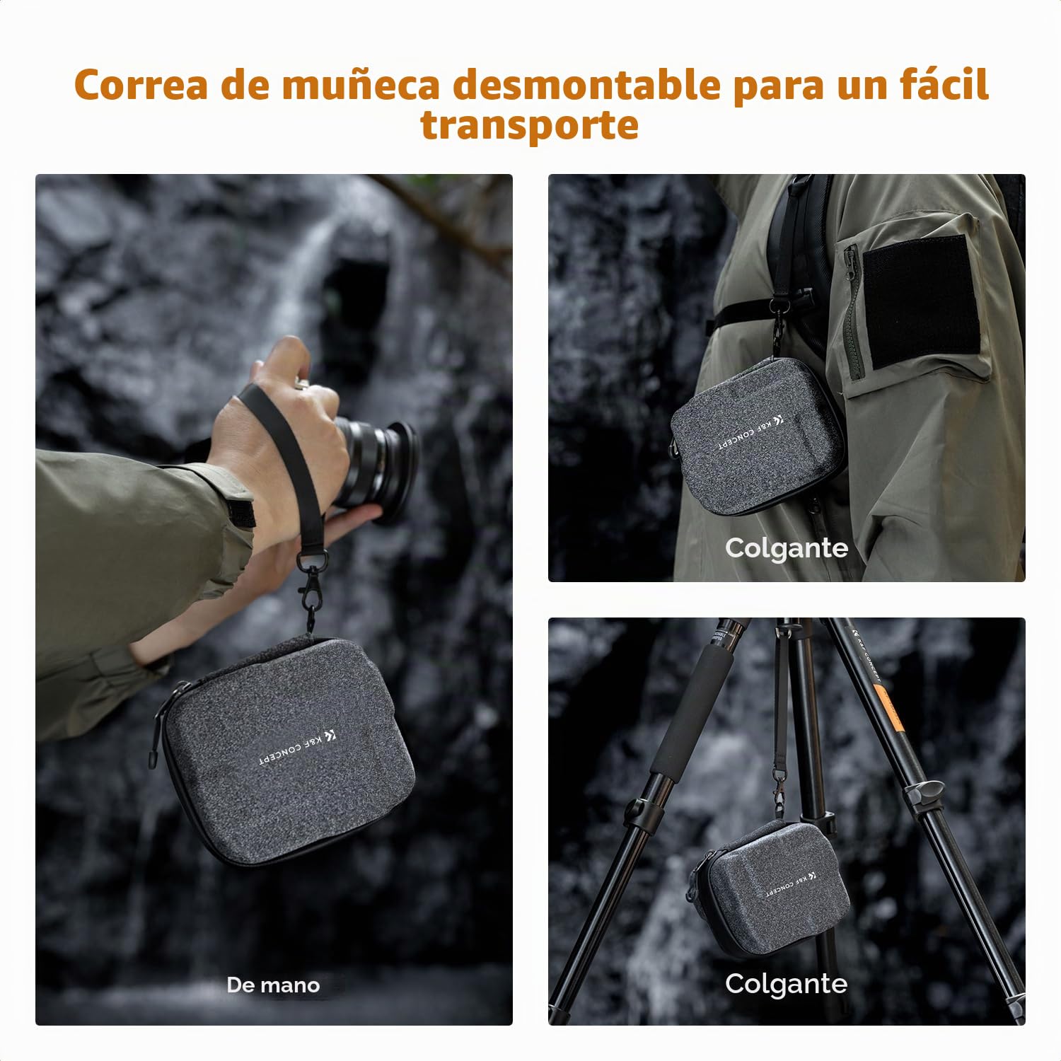 K&F Concept Estuche de Filtro de Lente 10 en 1, Funda rígida para Filtro de cámara de hasta 95 mm con Correa de Mano, Cartera de Almacenamiento Impermeable para Filtro ND UV CPL
