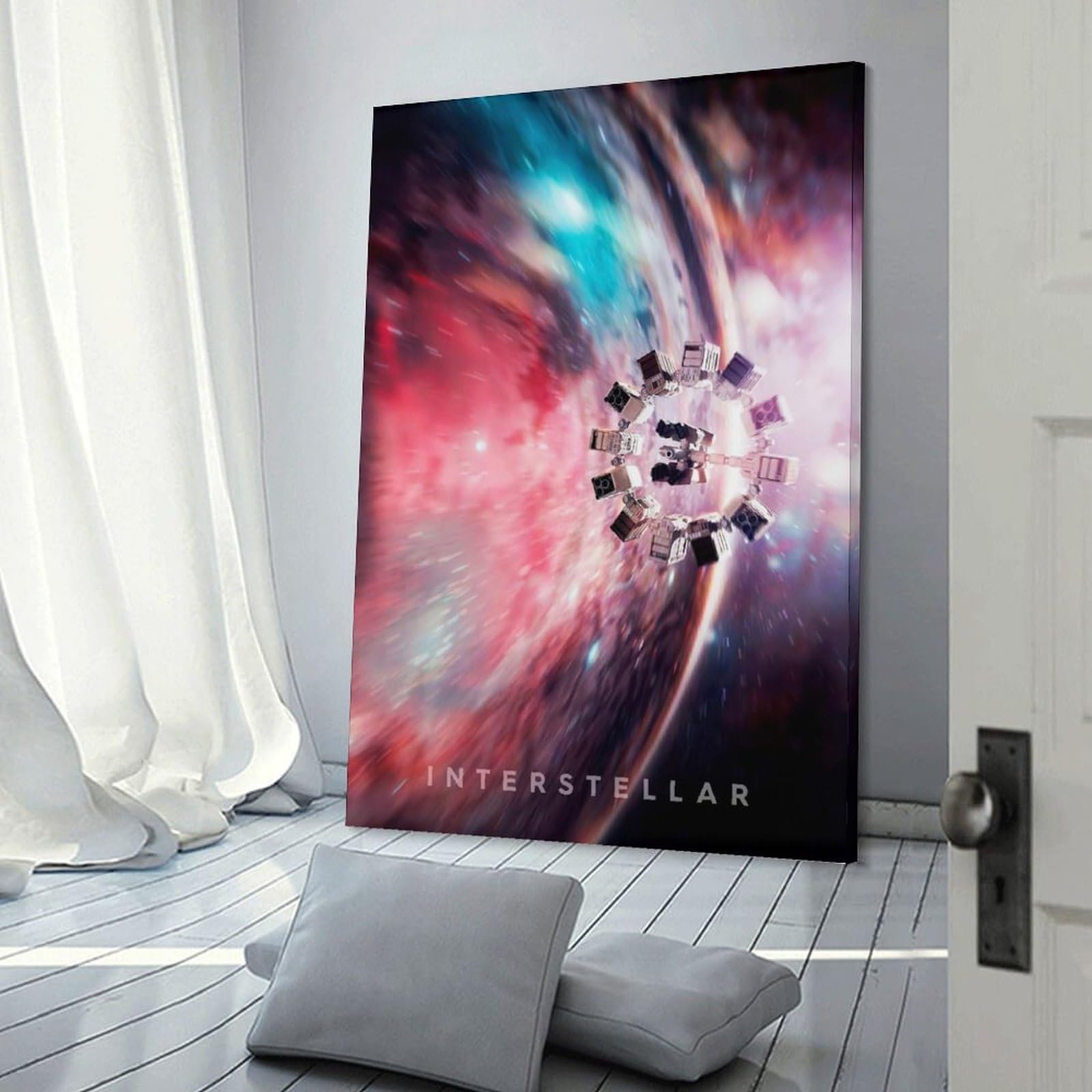 Junmoney Interstellar Movie Canvas Wall Decor, 24x36inch(60x90cm), for New Homes, Bedrooms Or Workspaces, Gift Idea for Housewarming And Birthdays