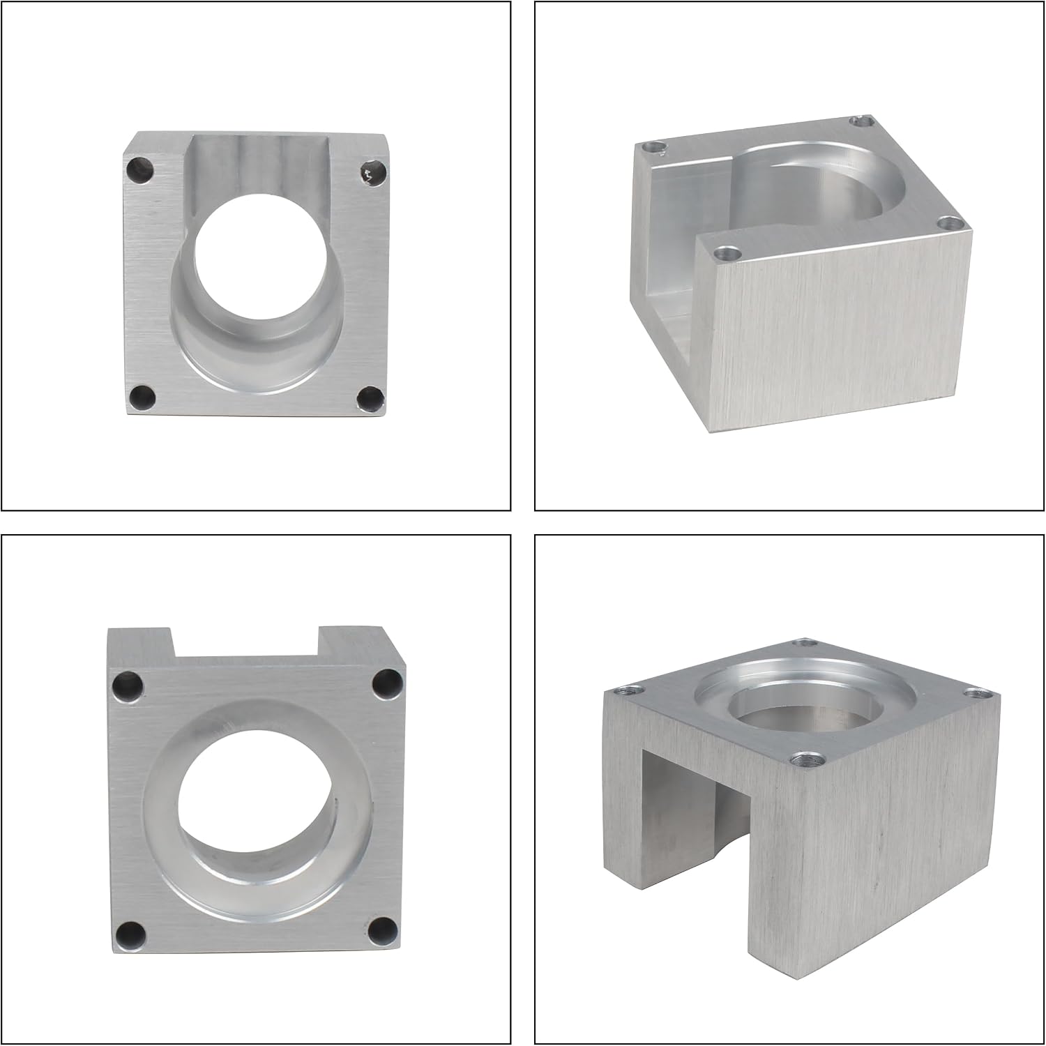 RATTMMOTOR Nema23 Stepper Motor Mounting Bracket,Aluminum Mounting Bracket Installation Clamp Support Holder with Screws Fixed Seat for 57mm Stepper Motor,CNC Router Milling Engraving Machine