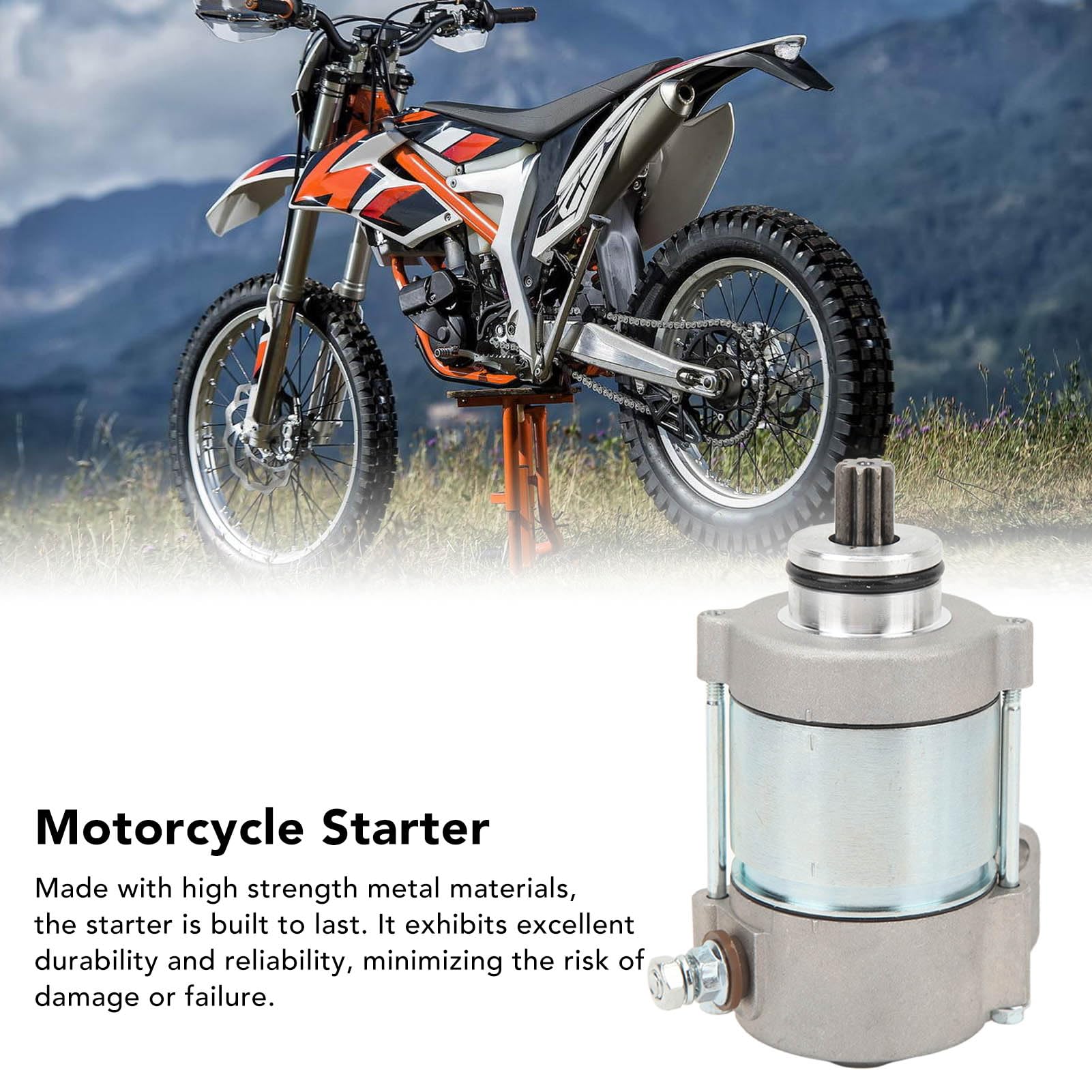 Motorino di Avviamento Moto 12V, 55140001000 Gruppo Avviamento Motore Elettrico, Sostituzione Avviamento Elettrico Universale per Motociclette Fuoristrada 200 EXC 250 EXC
