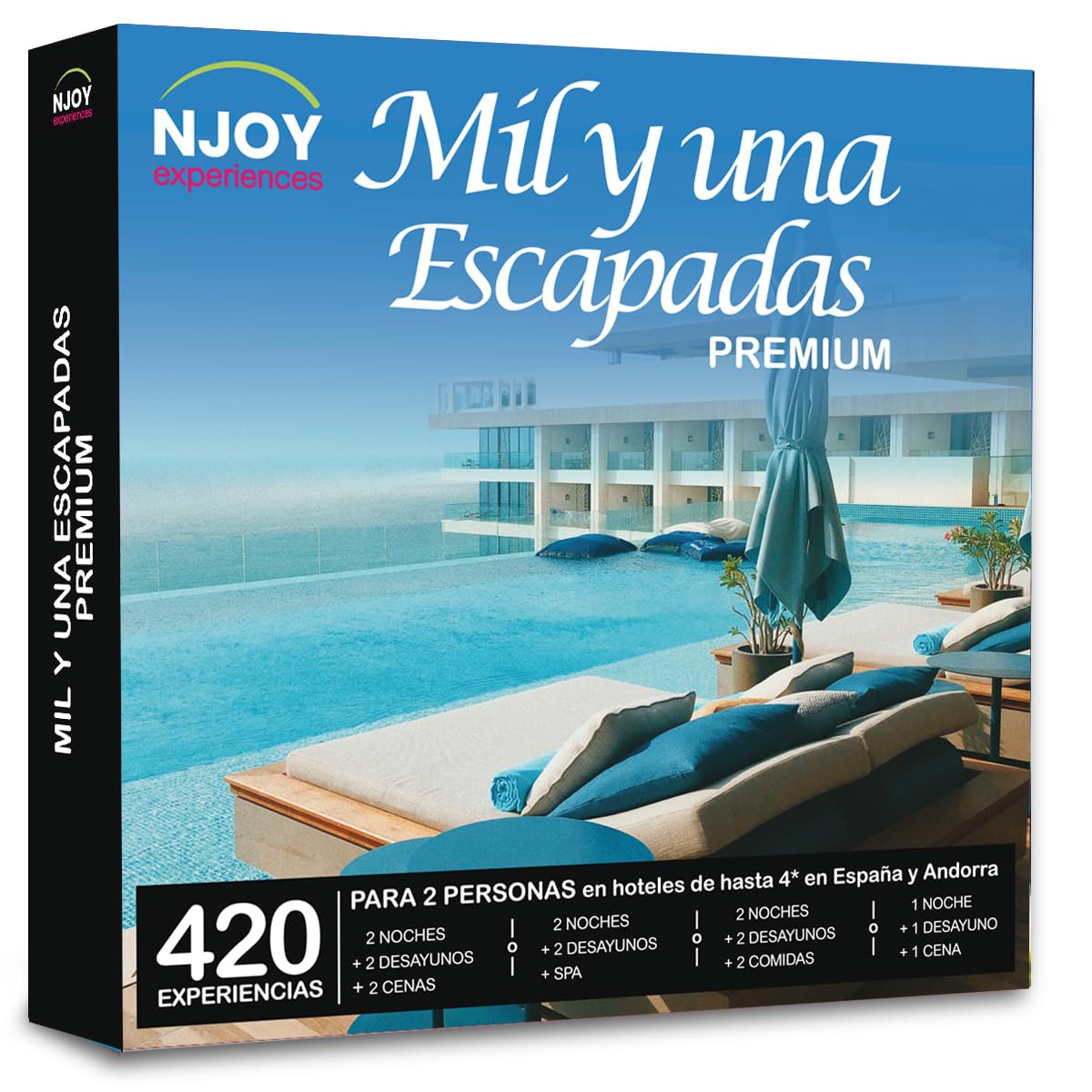Caja Regalo - Mil y Una Noches Premium - Idea de Regalo - Estancia con Cena de o Spa de 1 o 2 Noches para 2 Personas