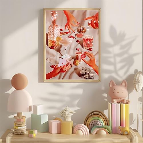 Miniatura 4 de KICHANG Kits de arte de diamantes de pintura de diamante retro blanco para adultos, manualidades de diamantes 5D, kits de arte de diamantes redondos