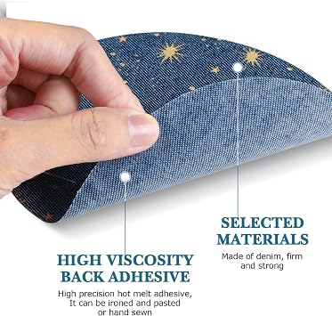 Healifty 13Pcs Denim Patches Sewing Repair Patches Jeans Patch Iron on Applique for Clothing Jeans and DIY Repair (Random Colors)
