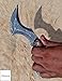 Ottoza Damascus Karambit Knife DOUBLE EDGED and Ram Horn Handle- Claw Knife - Survival Knife - Tactical Knife - Outdoor Knife - Damascus Steel Knife - Damascus Hunting Knife with Leather Sheath No:266