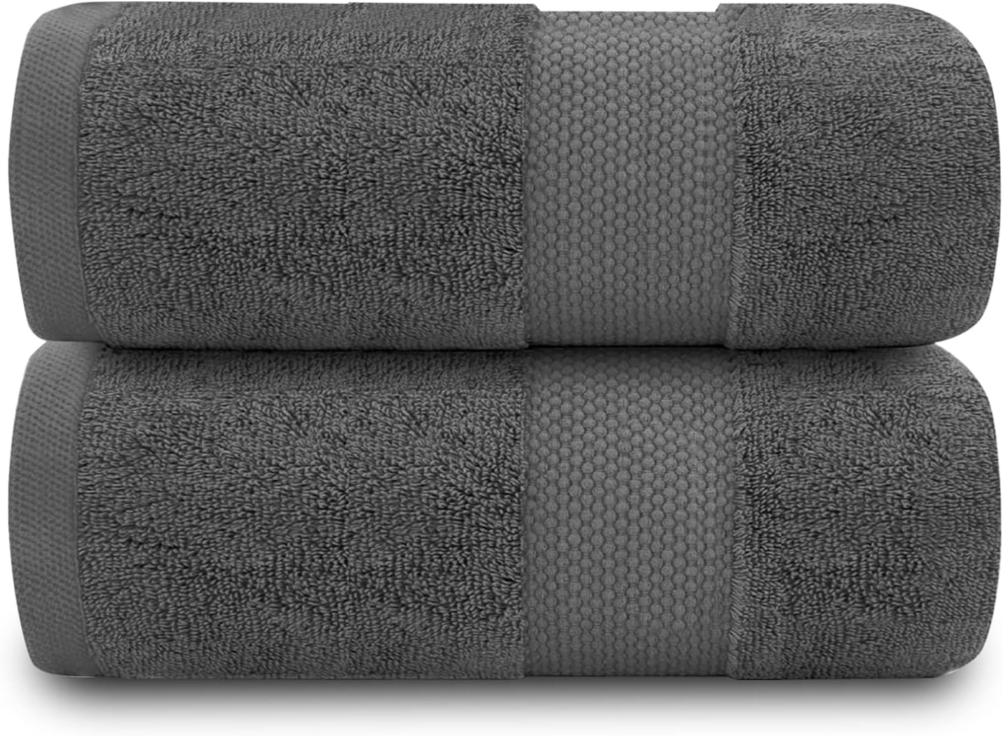 Gc Gaveno Cavailia Charcoal Soft Bath Towel Set | 2 Pieces Egyptian Cotton Bathroom Towel | 700 Gsm Hotel Collection Towels | Water Absorbent Towels Sets, 70X125