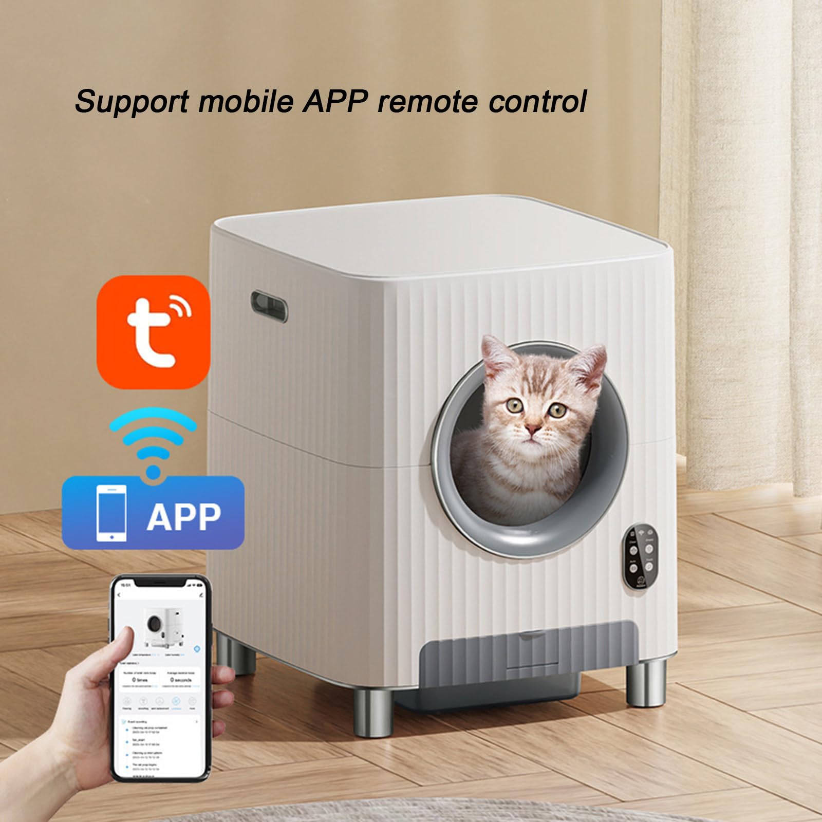 全自動猫トイレ Amazon | LALAHOME 全自動猫トイレ 猫トイレ RealScooper Pro 今
