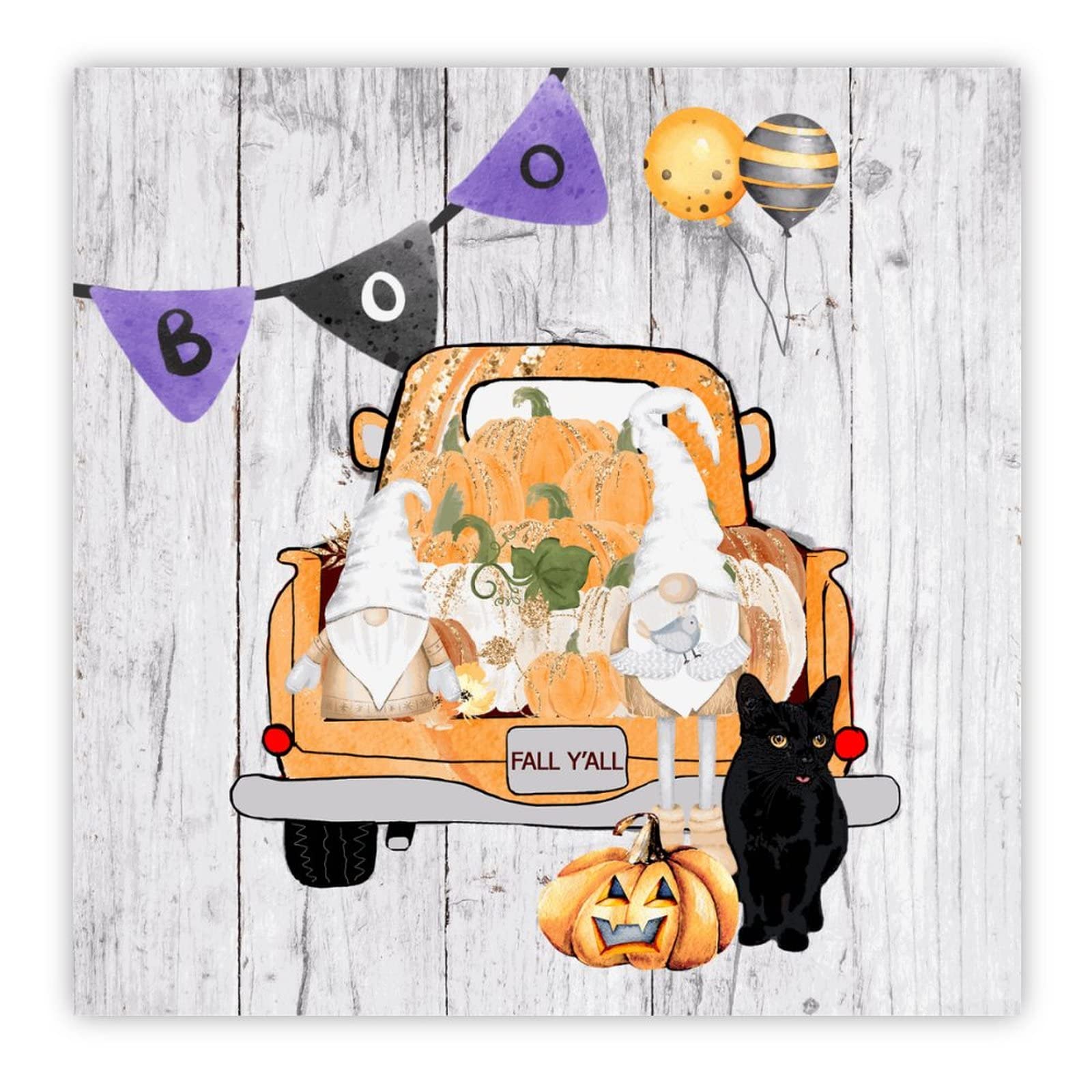 Cartel de madera de Halloween Boo adorno de pared rústico estilo granja