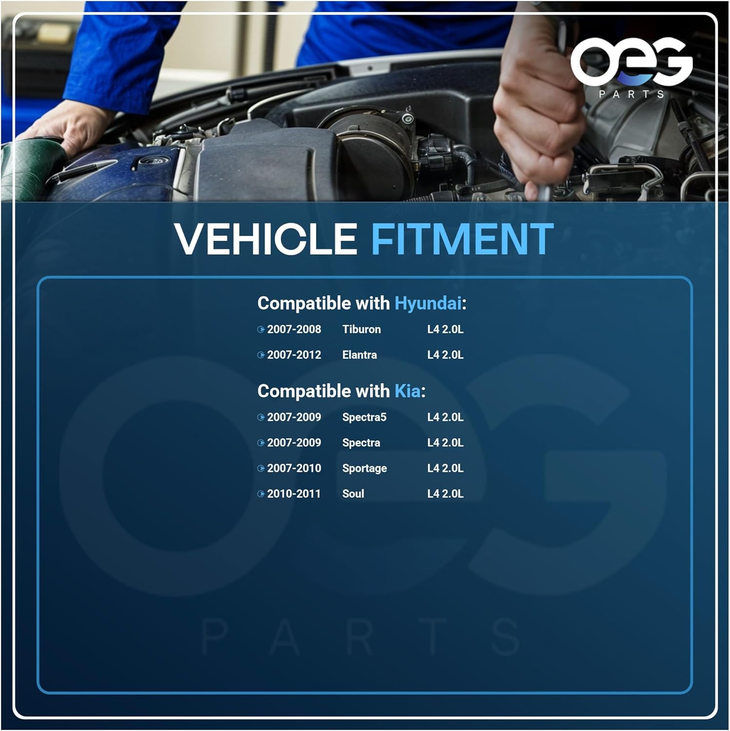 OEG Parts New Starter Compatible with Hyundai Elantra 2.0L 2007-2012, Tiburon 2007-2008, Compatible with KIA Soul 2010 - VIN 2 2011, Spectra 2007-2009, Sportage 2007-2010 3610023070, 3610023071,
