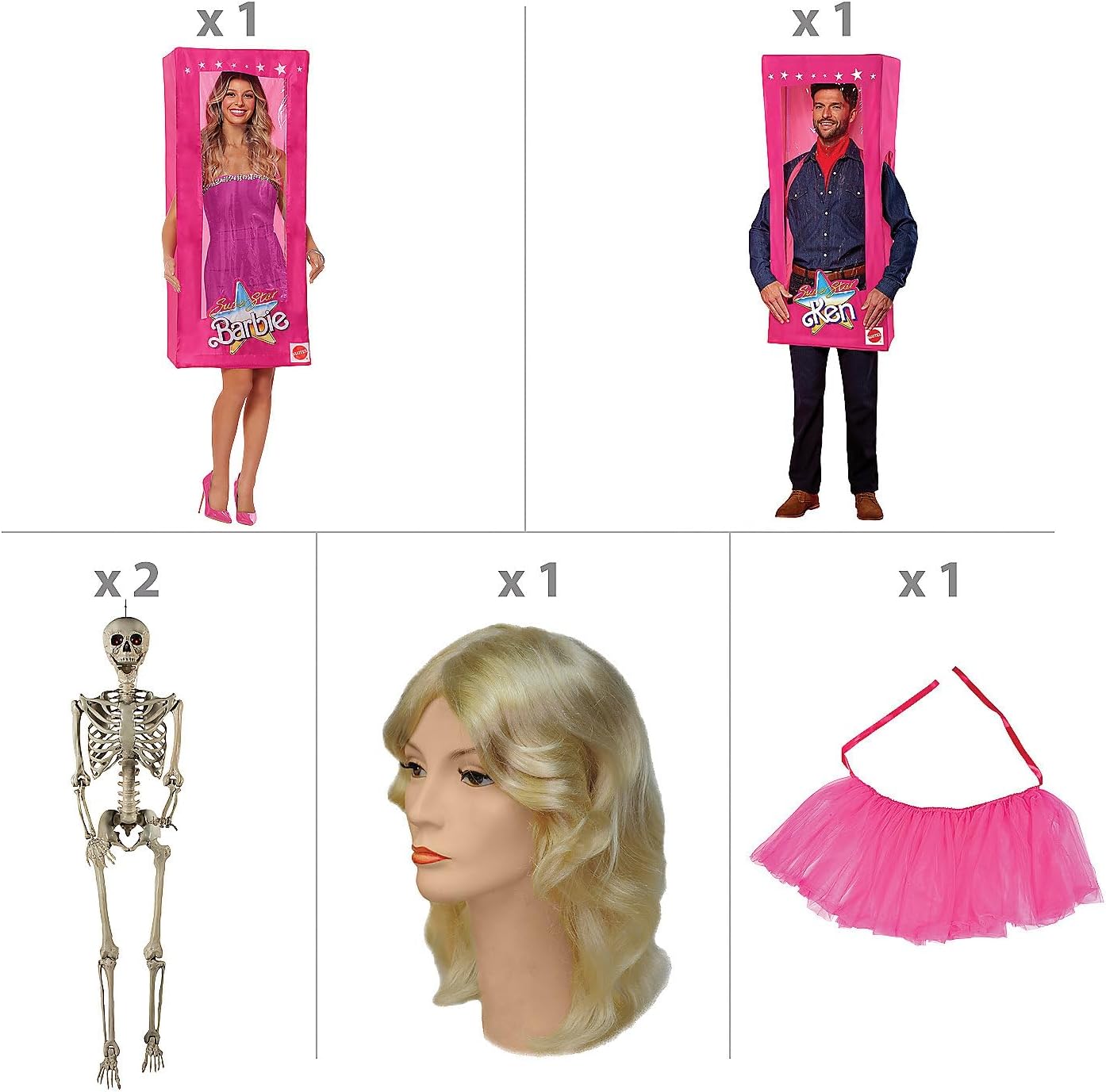 Fun Express Fashion Doll Posable Skeletons Halloween Decorating Kit - 6 Pc