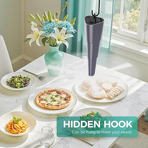 Miniatura 8 de Grete Gotye Paquete de 4 ventiladores de comida para mesas, ventilador de alimentos para interiores y exteriores, ventilador portátil alimentado por