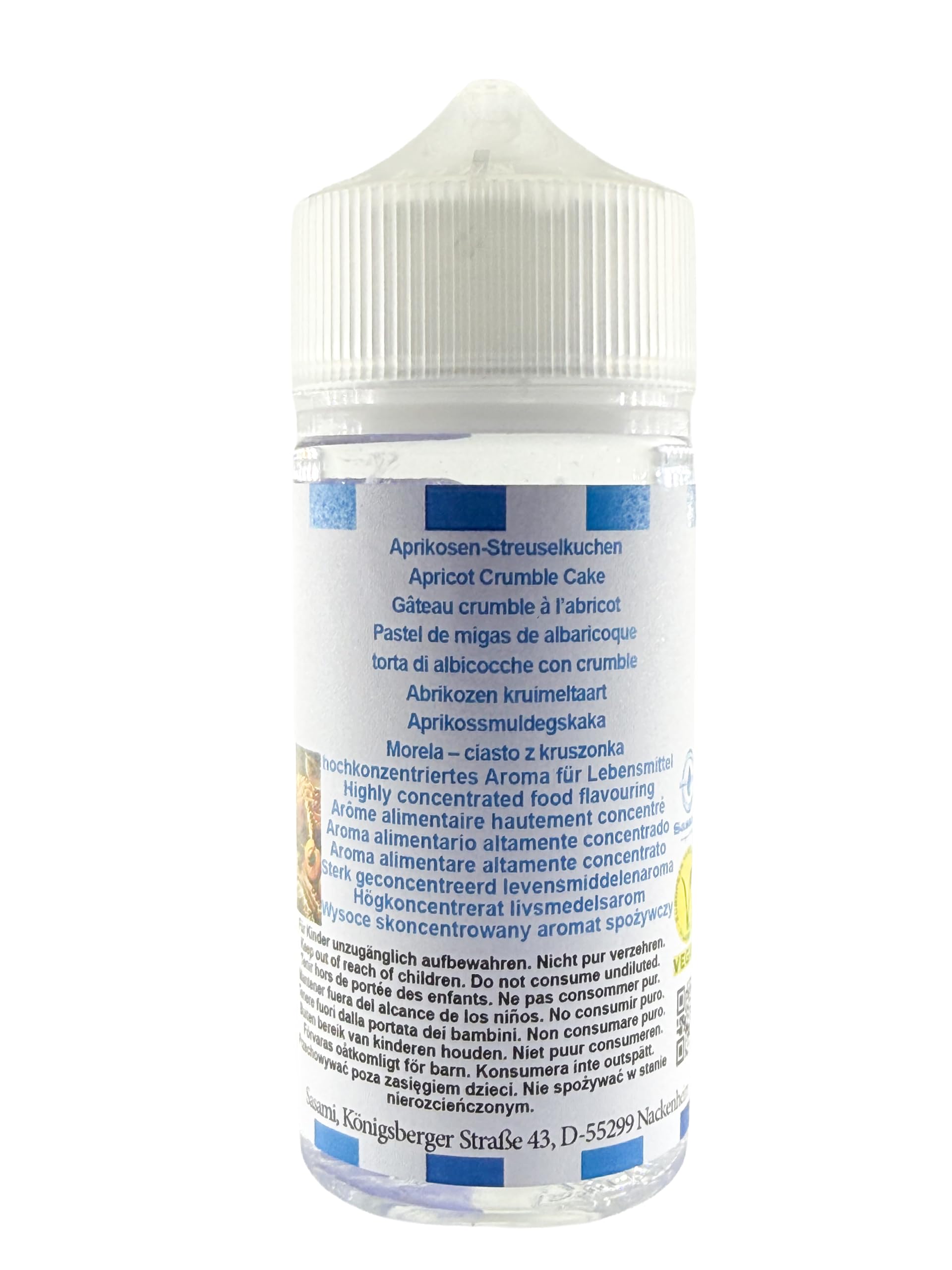 Aprikosen-Streuselkuchen Aroma Konzentrat - Vegan - Sasami - 100ml