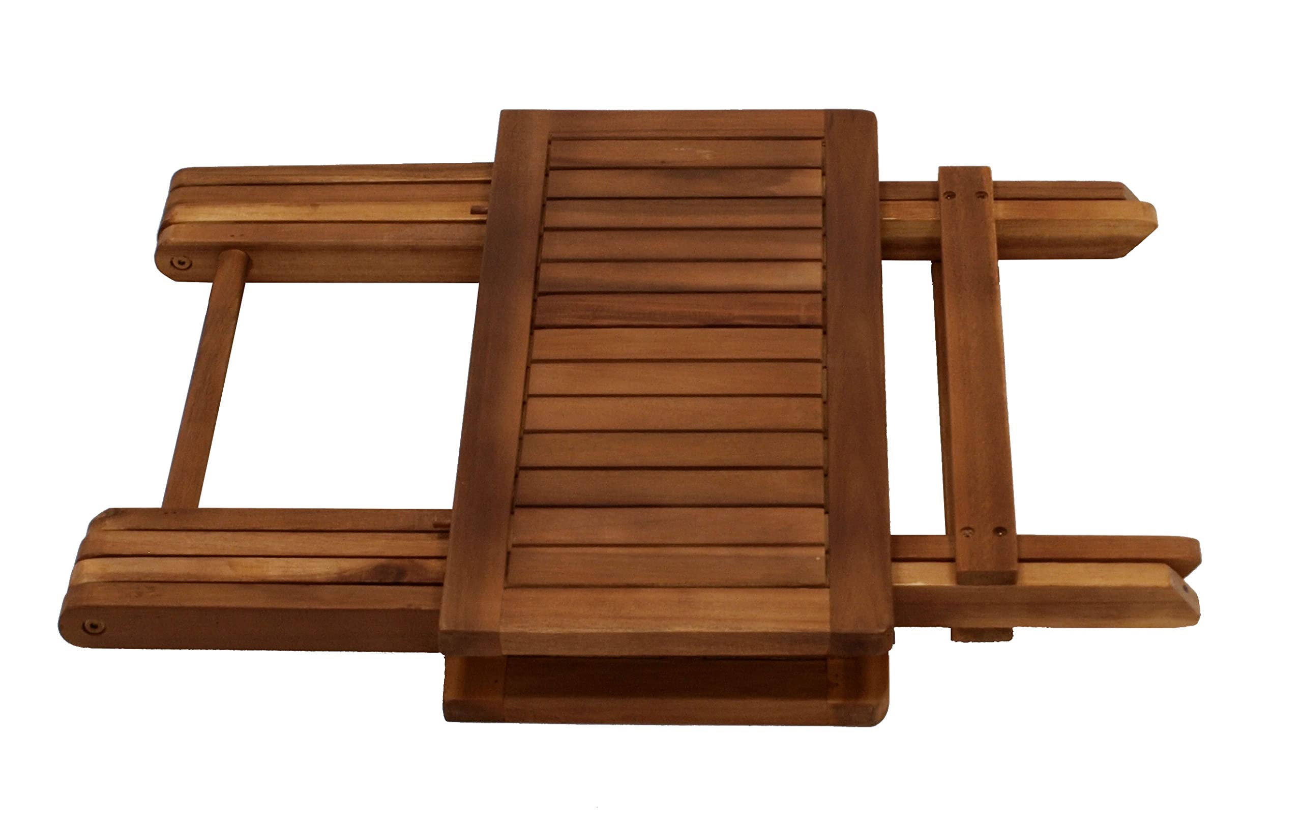 DEGAMO Gartentisch Beistelltisch Florencia 50x50cm, Höhe 50,5cm, mit Klappfunktion, Akazie Holz geölt