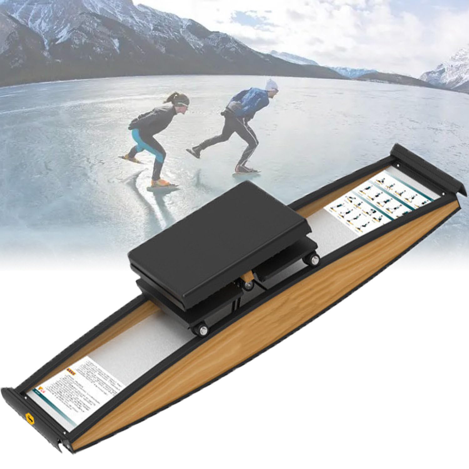 Skitrainer Trainingsgerät für Krafttraining und Körperbalance - Simulierte Skiausrüstung für das komplette Heimtraining