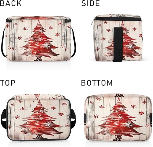 Miniatura 4 de Christmas Tree Funny Insulated Lunch Bag Women Reusable Lunch Tote Square Meal Bag for Adults Men Cooler Lunch Box for Work Travel Picnic Food