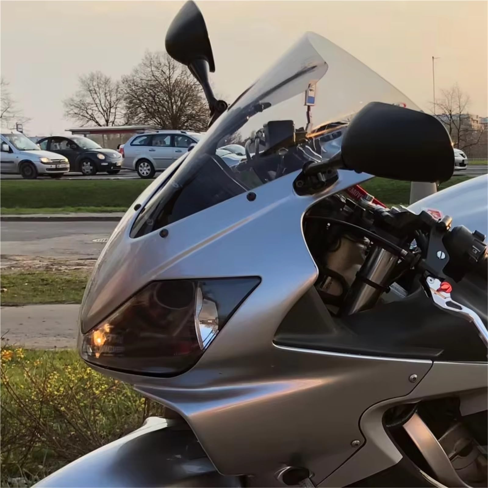 Parabrezza Moto Per CBR600 F4i Per CBR 600F4i 2000 2001 2002 2003 2004 2005 2006 2007 Parabrezza Per Moto Deflettore Antivento A Doppia Bolla Deflettore Parabrezza