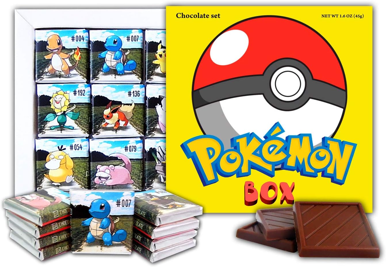 Pokemon Box Chocolate Gift Set, 5x5in, 1 box (Yellow Prime)