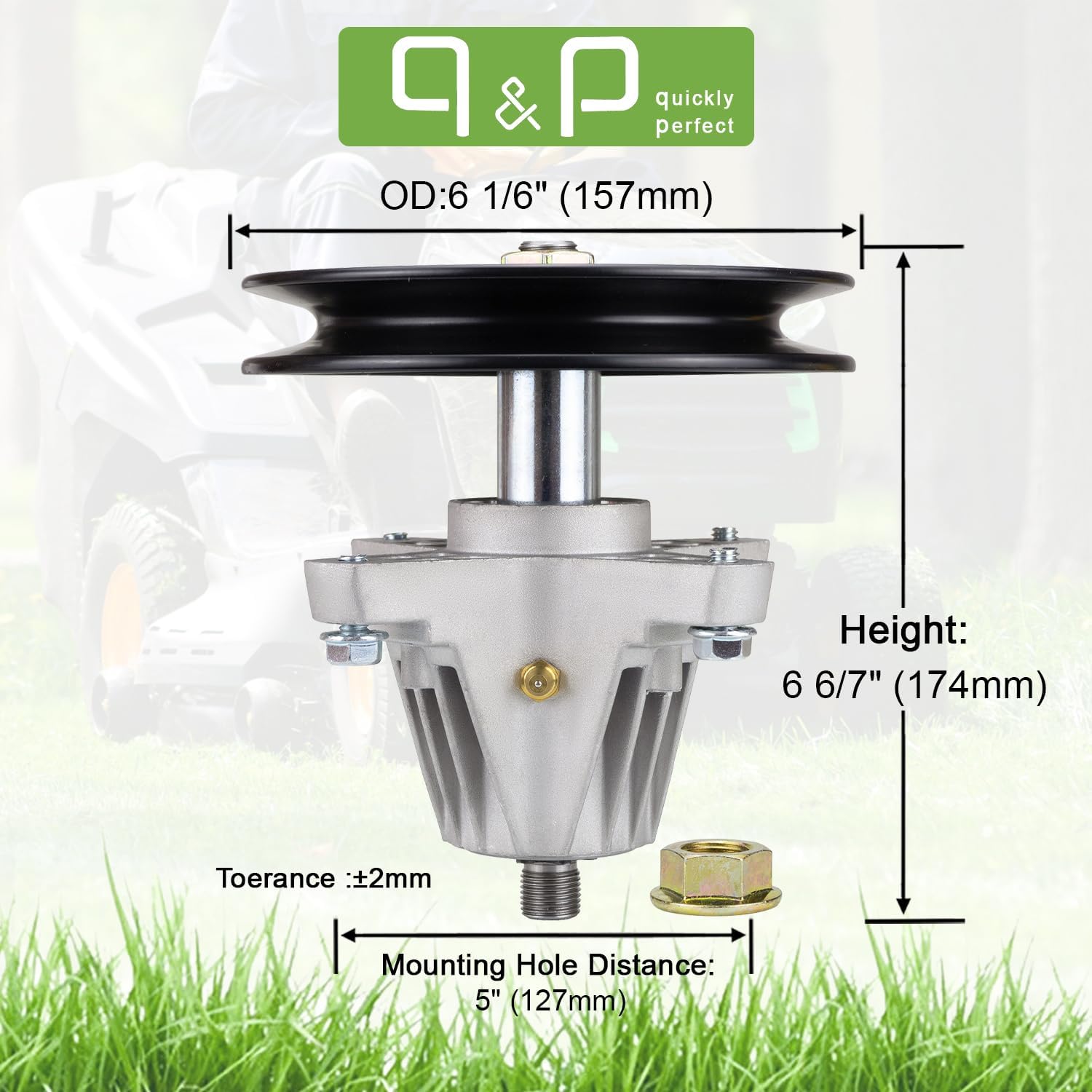 q&p 918-04889 Spindle Assembly Bracket Replaces 918-04889A 918-04822A 618-04822A 618-04950. Fits LTX1040 Tractor (2010 & After) 13AX90AS010 13RX90AS056 13AX90AS009 13WX90AS010 13WX90AS009