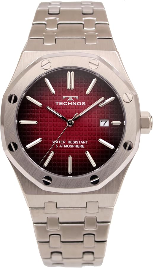 Amazon.co.jp: [テクノス] 腕時計 デイト T9C07SR メンズ シルバー