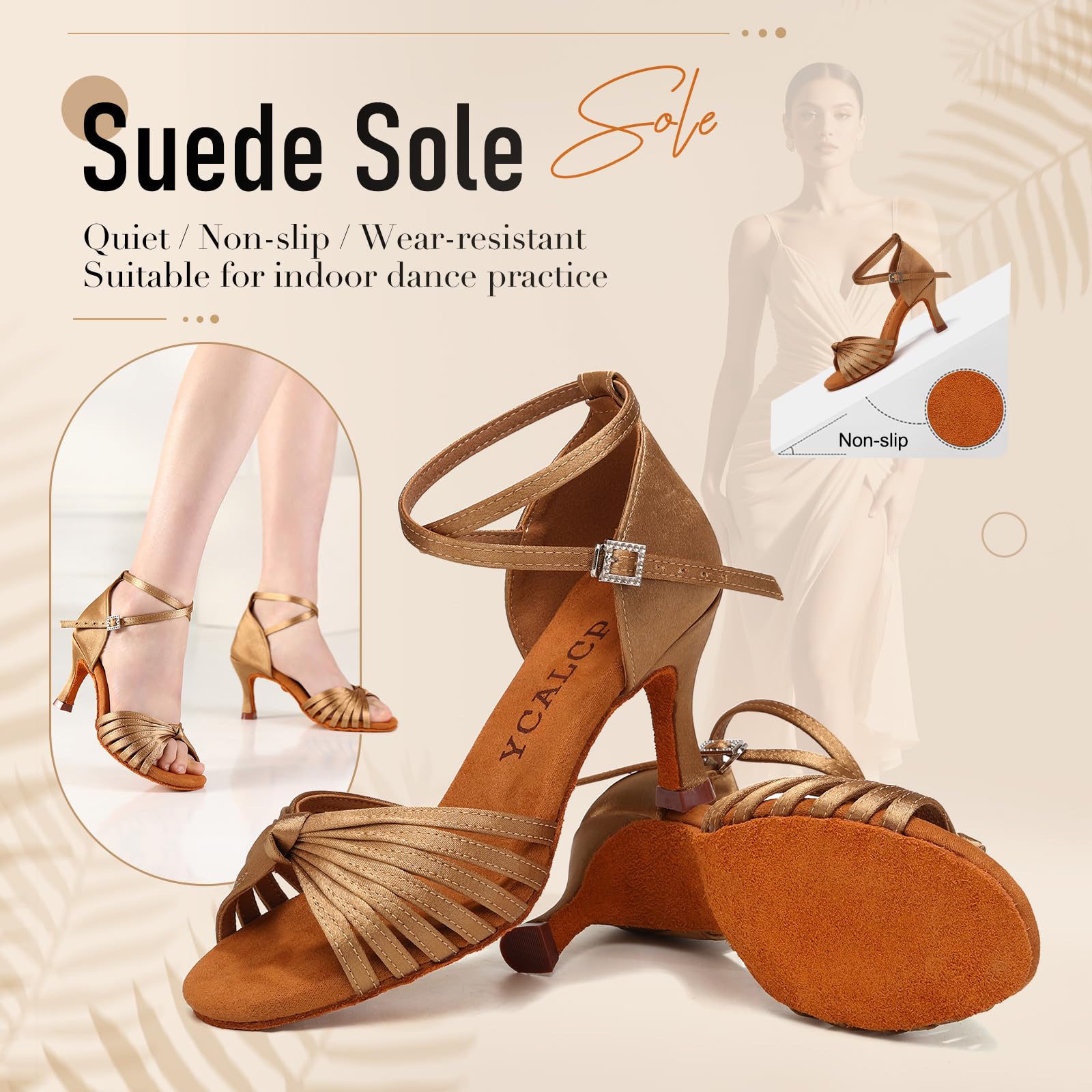 Scarpe da Ballo Latino per Le Donne Americano Donna in Raso Standard Professionali Sala Scarpe Ballo Latino Donna