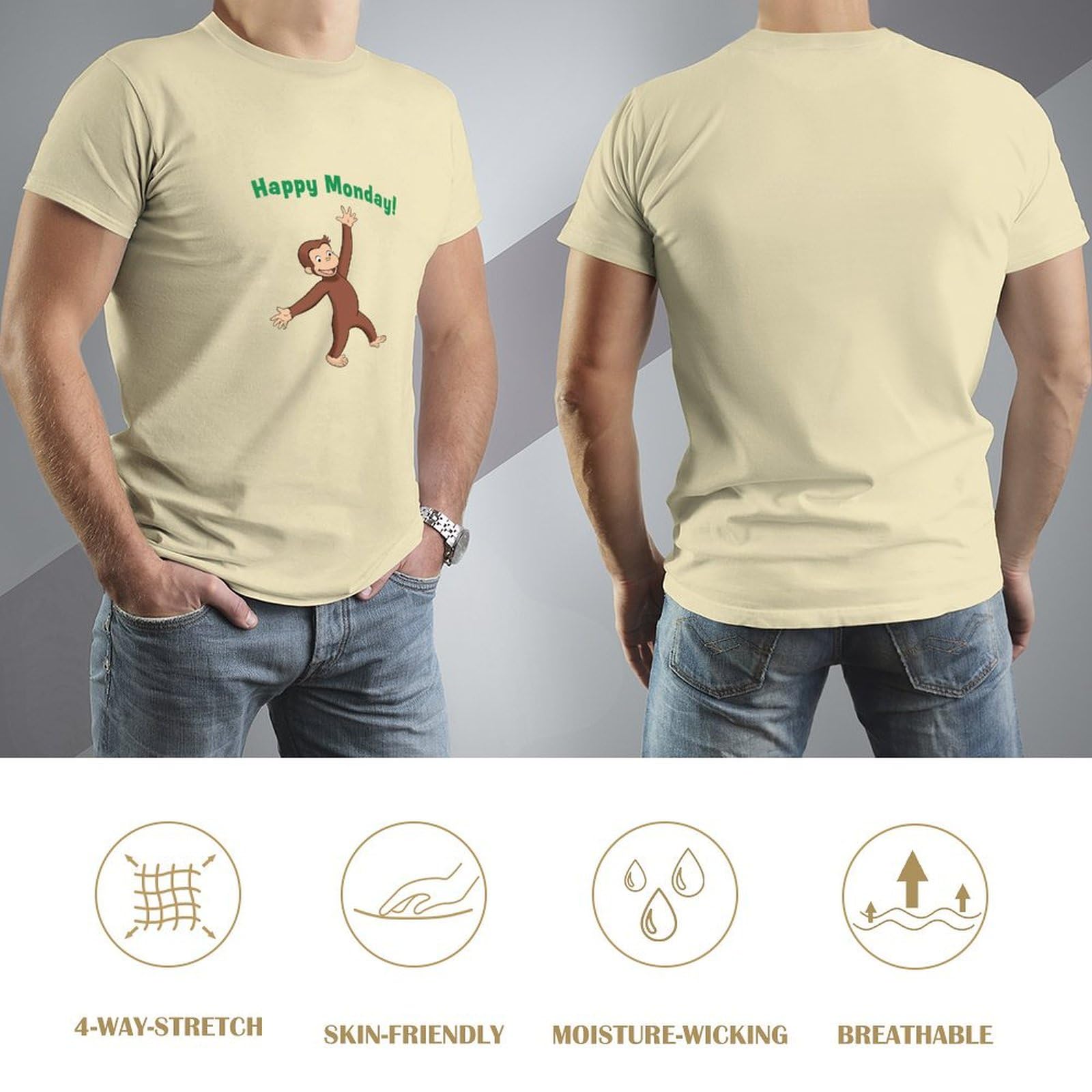 Amazon.co.jp: おさるのジョージ Tシャツ メンズ 半袖 Tシャツ 夏 綿 