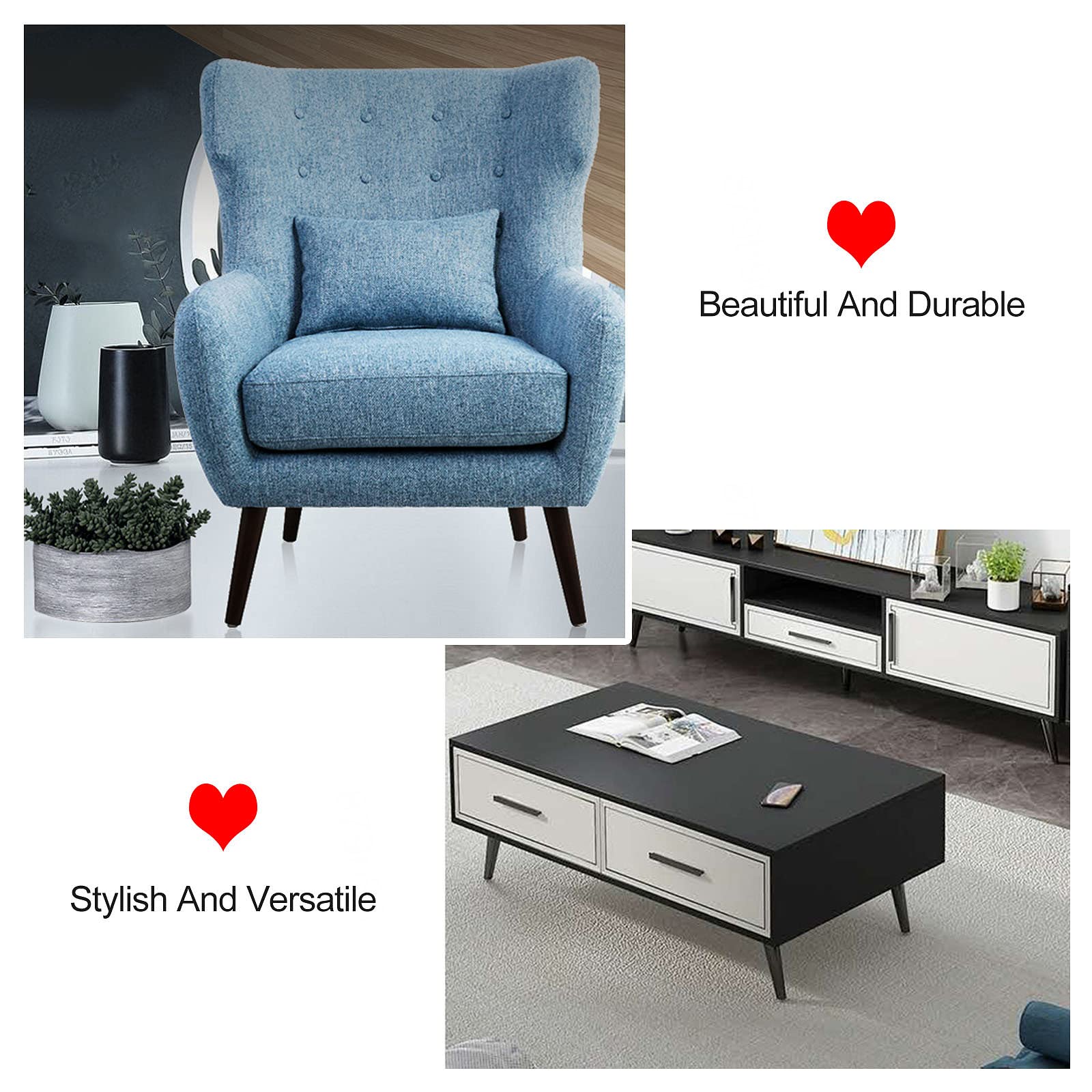 Pieds de Meuble, Pieds de meuble 10 cm, 12 cm, 15 cm, 18 cm, 20 cm, 25 cm, 30 cm, 35 cm, pieds de table en métal, pieds de meuble avec vis, pieds de remplacement pour canapé, bureau, table à manger, t