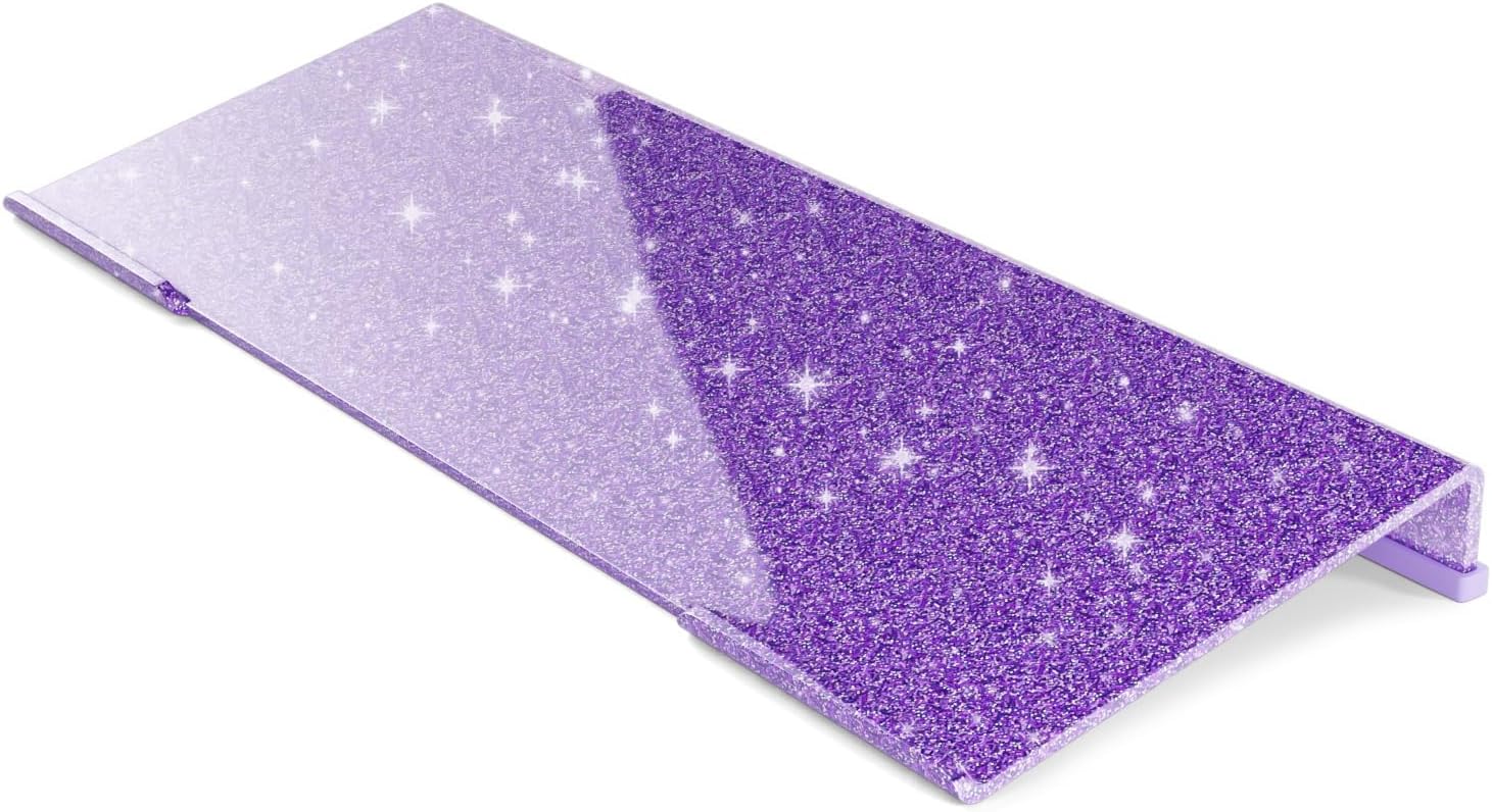 BEEGO Ergonomic Computer Keyboard Stand – Glitter Purple Acrylic Keyboard Riser Tilted Keyboard Holder Keyboard Tray with Purple Non-Slip Strip for Easy Typing at Home School Office Desk Accessories BEEGO Ergonomic Computer Keyboard Stand – Glitter Purple Acrylic Keyboard Riser Tilted Keyboard Holder Keyboard Tray with Purple Non-Slip Strip for Easy Typing at Home School Office Desk Accessories