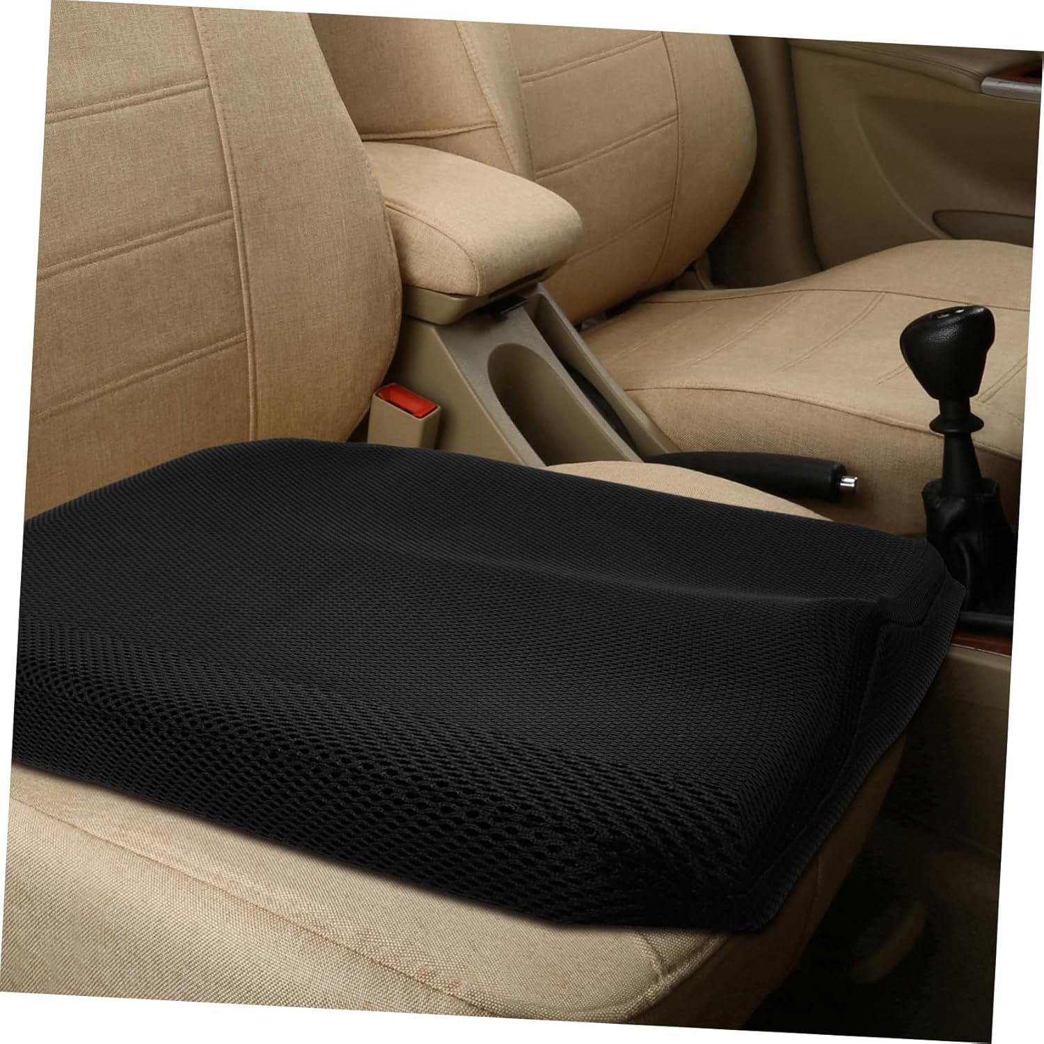 Cabilock Upright Car Seat Cushion with Slip Surface for Driving Comfort Ergonomic Wedge Design for Enhanced Visibility and Support for and Daily Commuting