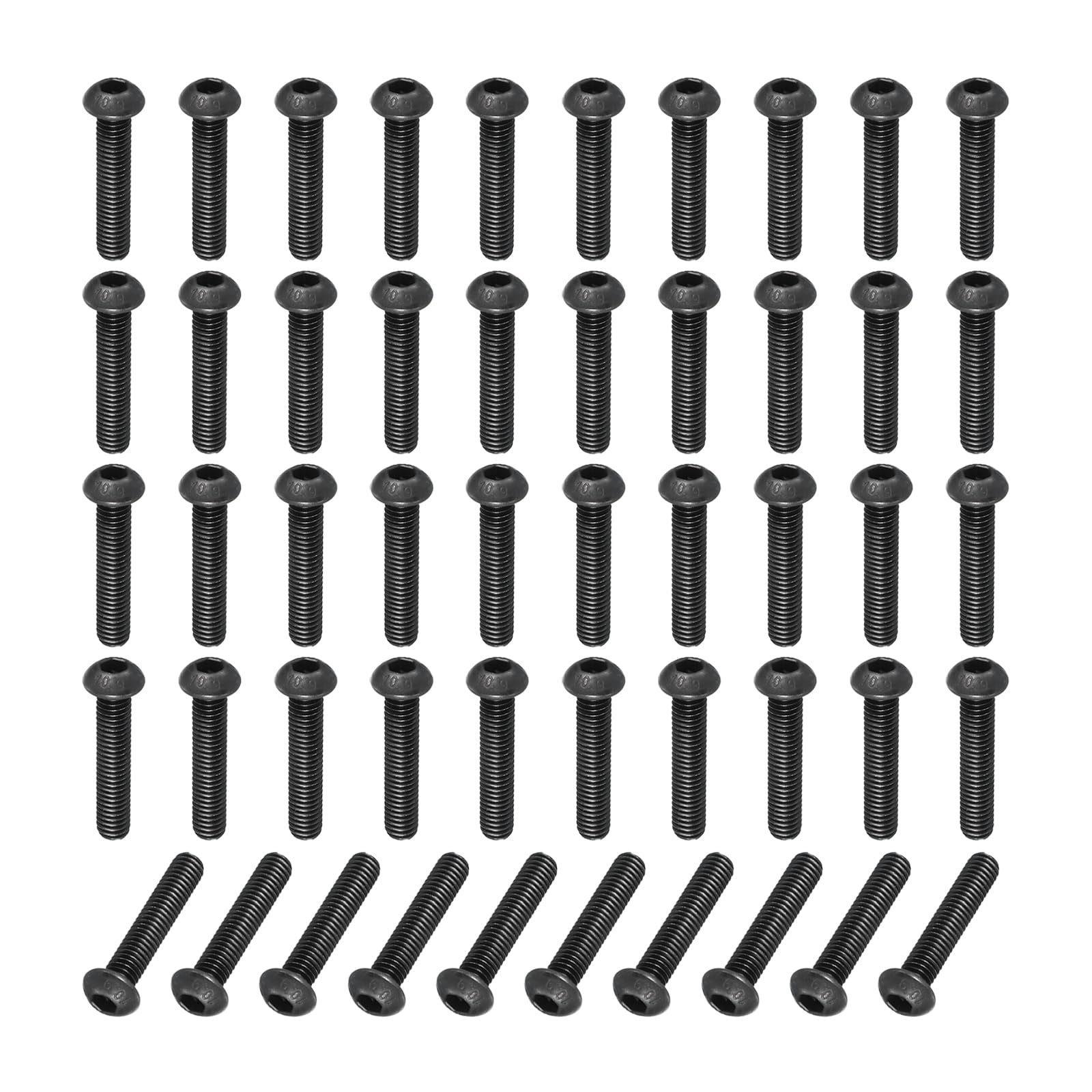 PATIKIL M6-1x33mm Button Head Socket Cap Bolts Screws