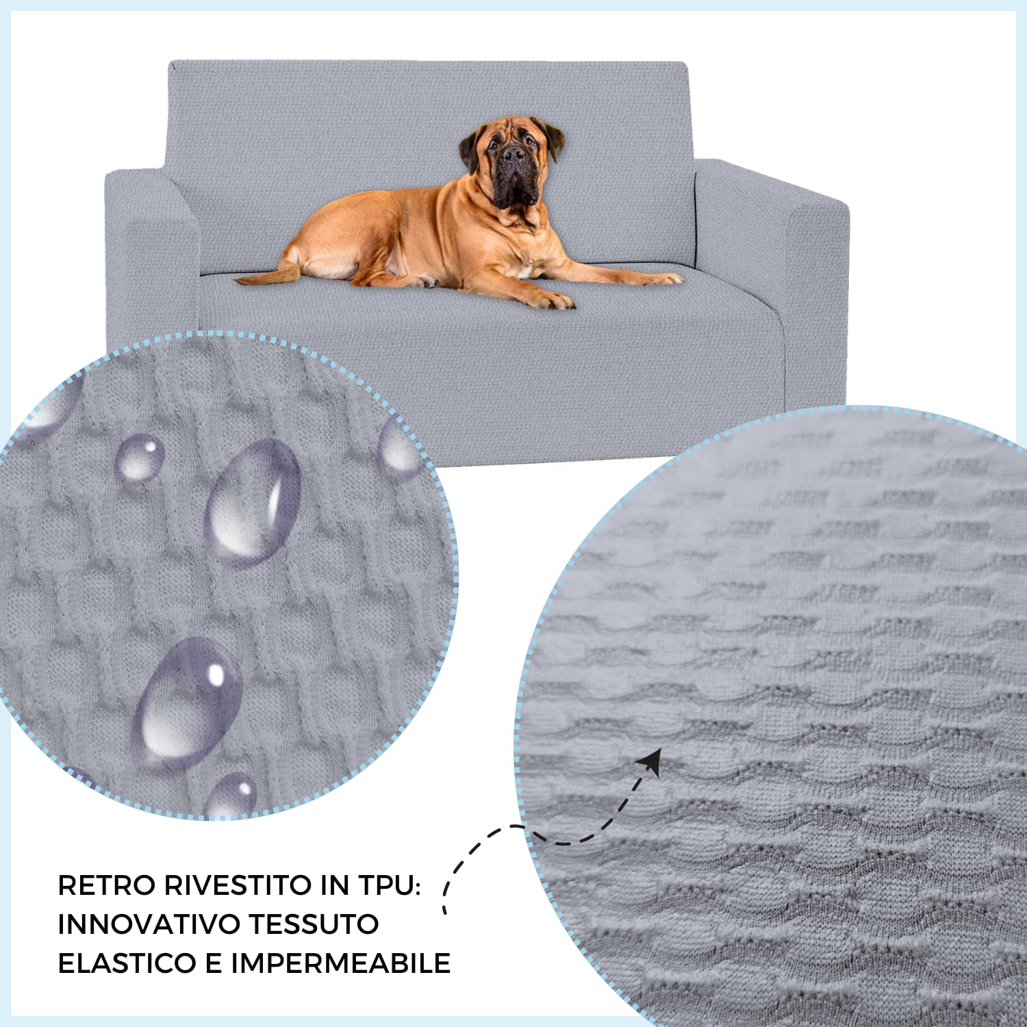 BIANCHERIAWEB - Copridivano Trapuntato Impermeabile Antimacchia Mod - 8