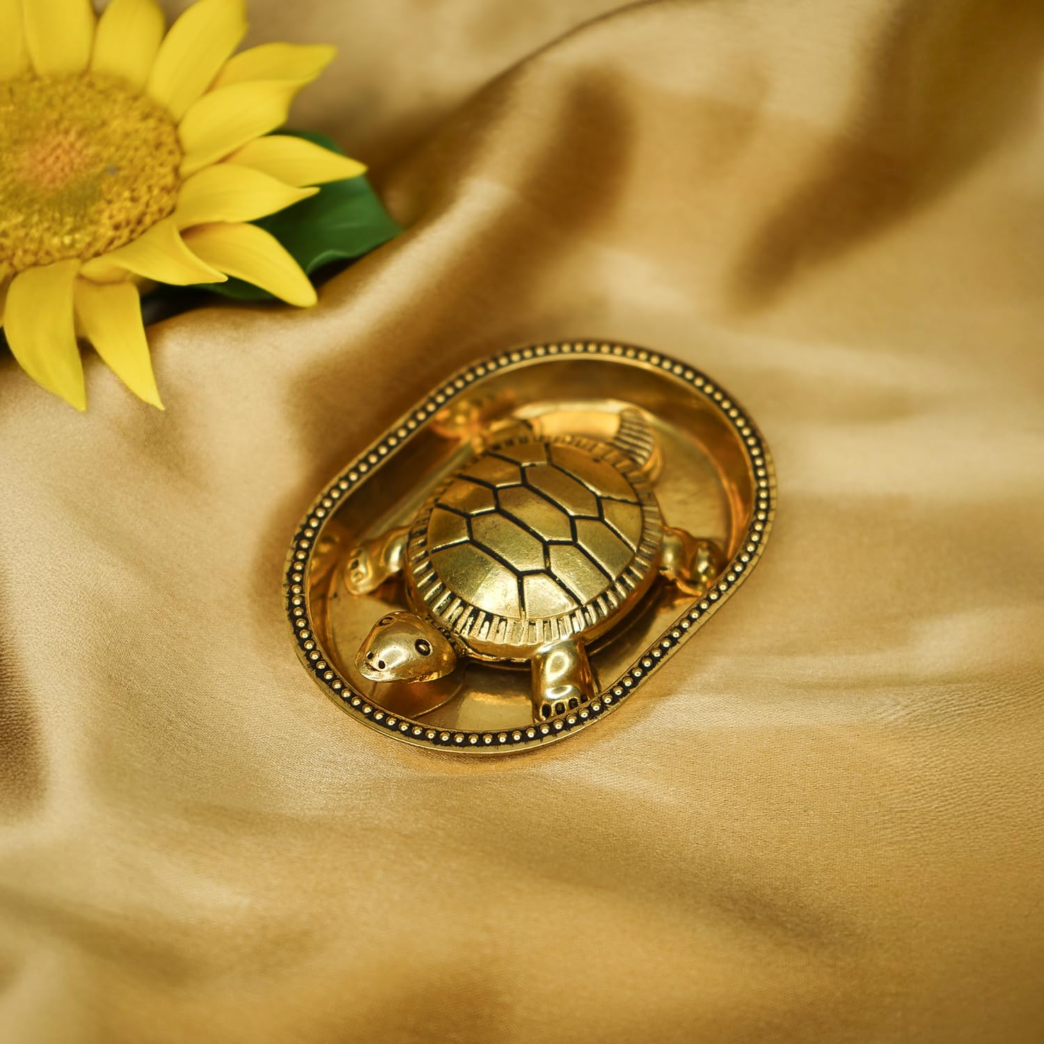 Ekhasa 100% Pure Brass Tortoise Vastu with Brass Plate | Tortoise for Good Luck for Home | Fengshui Turtle with Secret Wish & for Wealth | Kachuwa for Vastu | Good Luck Items for Office Desk & Gifts-image-11