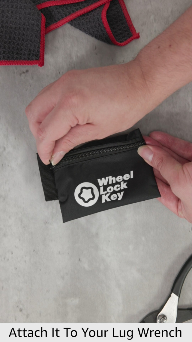 Amazon.com: McGard 70007 Wheel Key Lock Storage Pouch, Black