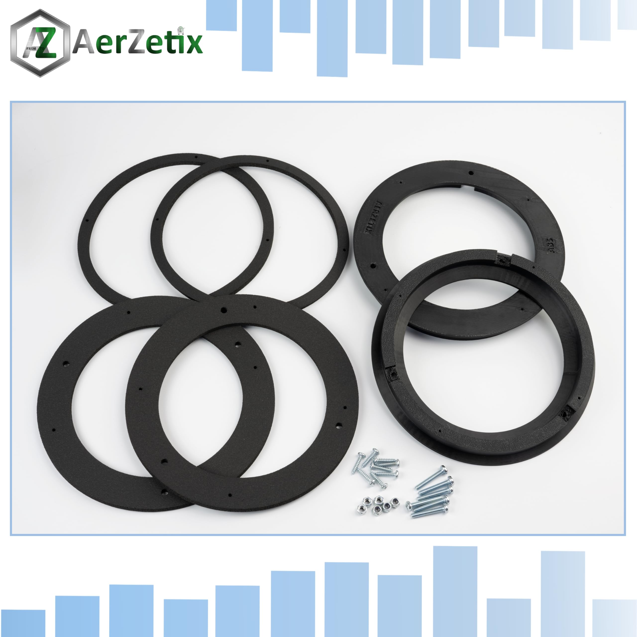 Aerzetix | Kit di 2 adattatori per altoparlanti Ø165 mm | compatibile con Suzuki Swift III(MZ/EZ), IV(FZ/NZ), V(AZ), SX4 I(EY/GY), II/SX4 S-Cross(JY), Grand Vitara II(JT), Opel Agila B, Fiat Sedici