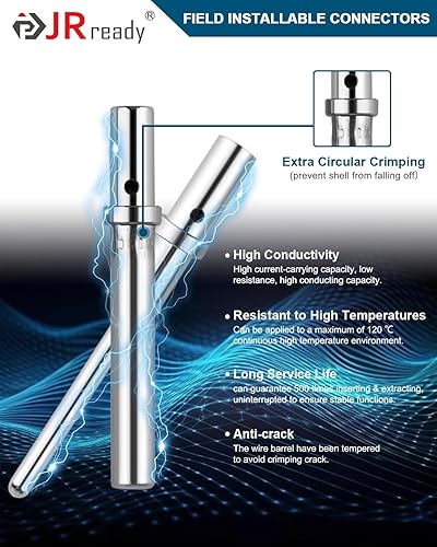 Miniatura 4 de JRready Deutsch - Juego de 4 conectores de 4 pines, conectores de cable eléctrico impermeables con tamaño 20 contactos sólidos 20-22 AWG, 8 pares,
