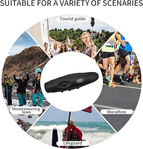 Miniatura 6 de Silbatos electrónicos para árbitros con carga USB, silbato de emergencia de 3 tonos de alto volumen para árbitros entrenadores profesores,