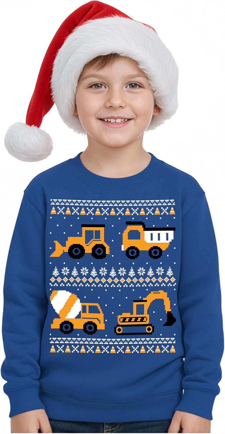 Tstars Dabbing Santa Kids Christmas Sweatshirt - Funny Ugly Holiday Sweater Style Pullover for Boys & Youth