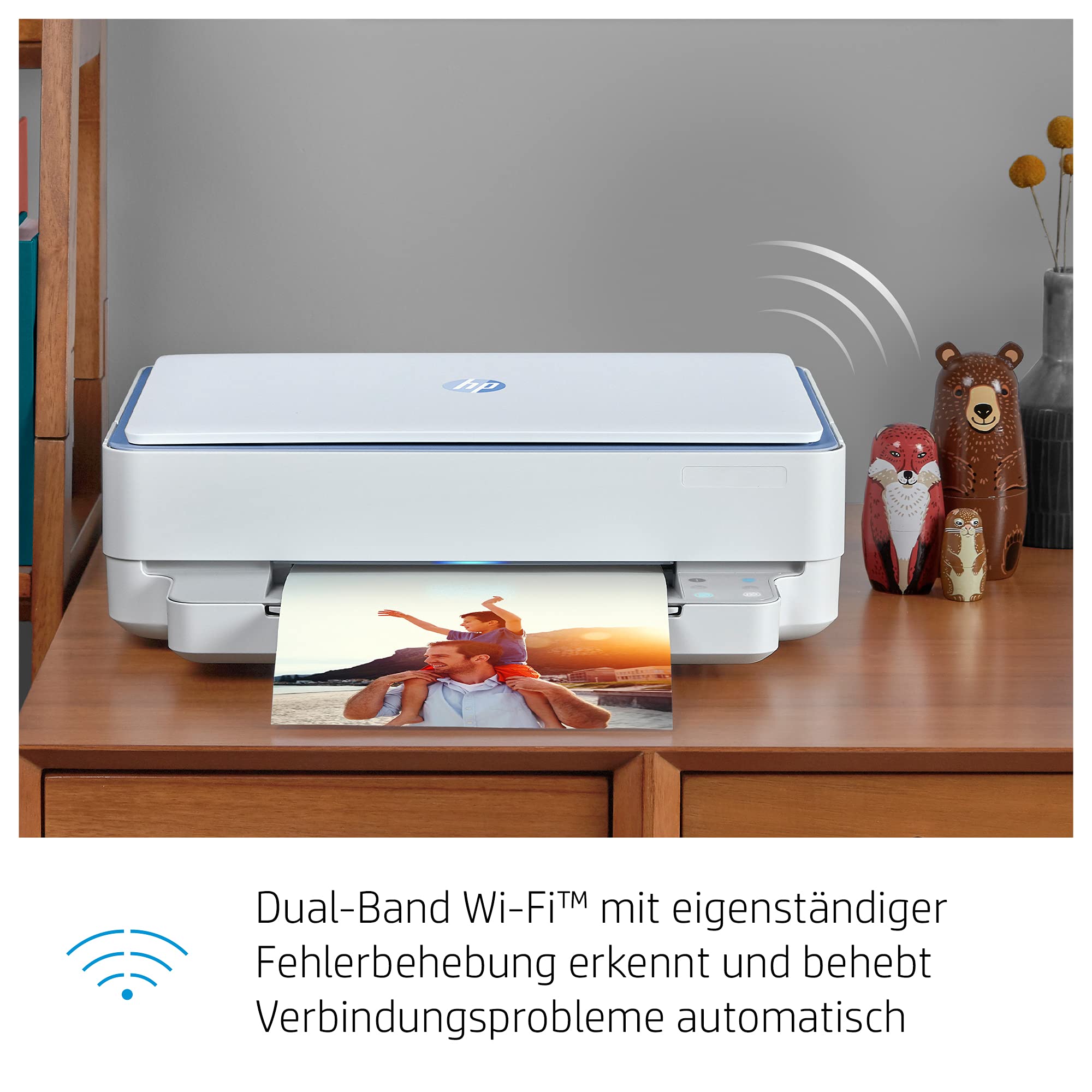 HP Envy 6010e Multifunktionsdrucker, 3 Monate gratis drucken Instant Ink inklusive, Drucker, Scanner, Kopierer, WLAN, Airprint, Blau