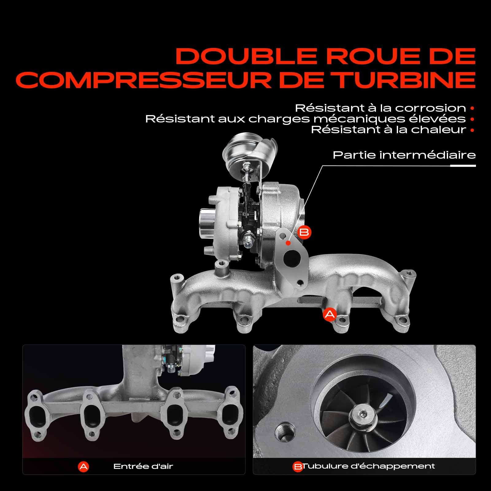 Frankberg Turbocompresseur à gaz d'échappement 038253019NV500