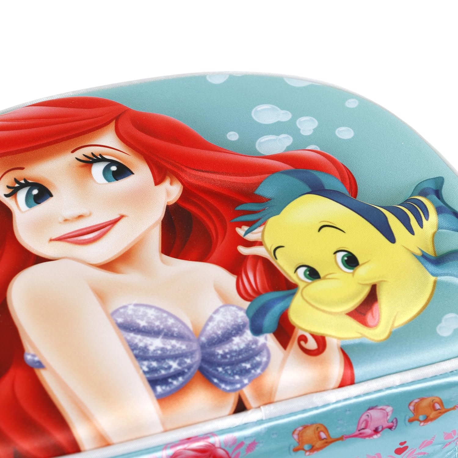Disney Princesas, Bolsa Portamerienda 3D, 25.5 x 20 cm, Azul Ariel